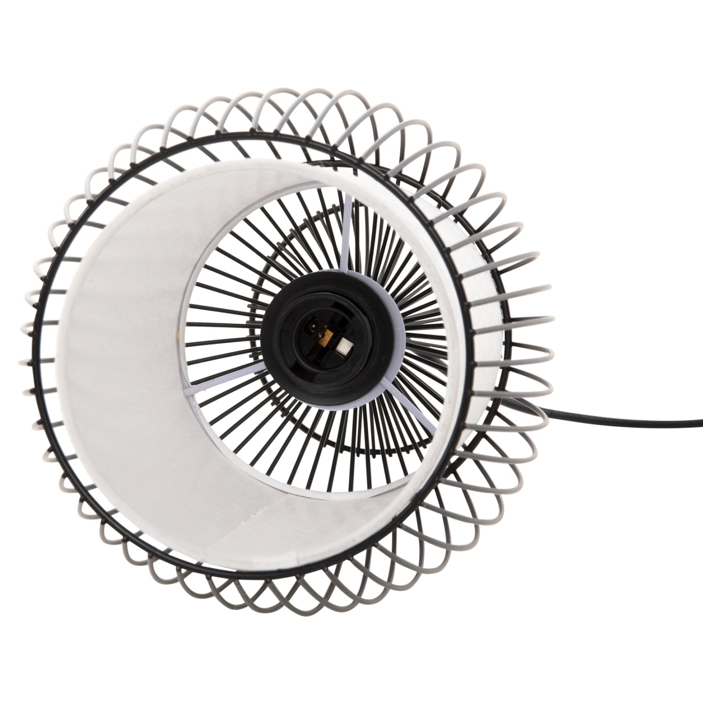 CEILING PENDANT LAMP HM4186 BLACK METAL 20x20x131Hcm.