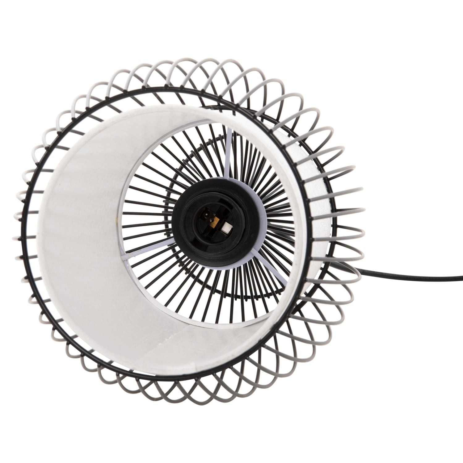 CEILING PENDANT LAMP HM4186 BLACK METAL 20x20x131Hcm.