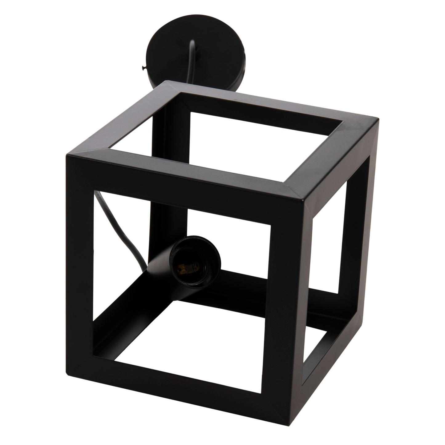 CEILING PENDANT LAMP HM4192 BLACK METAL CUBE 16x16x132Hcm.