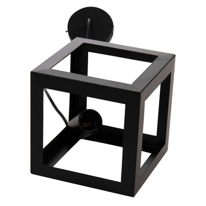 CEILING PENDANT LAMP HM4192 BLACK METAL CUBE 16x16x132Hcm.