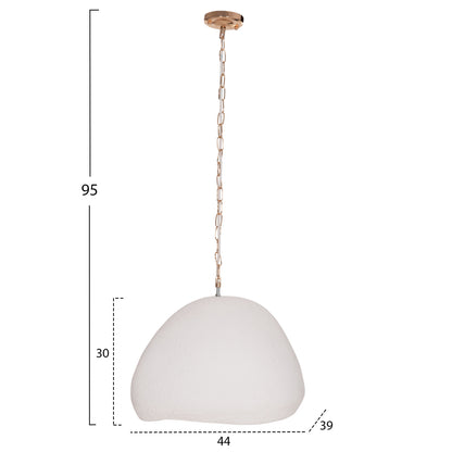 CEILING PENDANT LAMP JAYLEN HM4703.02S FIBER CEMENT IN WHITE Hcm.
