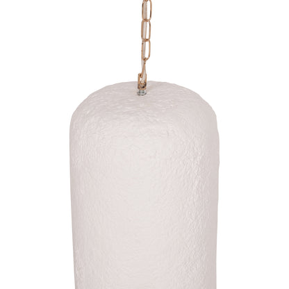 CEILING PENDANT LAMP LOGKY HM4704.02S FIBER CEMENT IN WHITE Φ24x47Hcm
