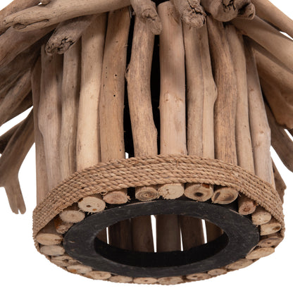 CEILING PENDANT LAMP TREIT HM4874 DRIFTWOOD IN NATURAL Φ40x73Hcm.[1xΕ27]