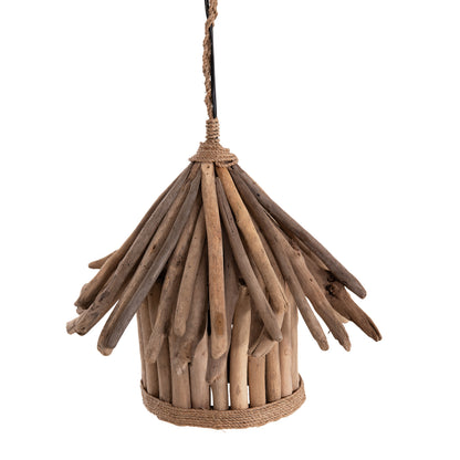 CEILING PENDANT LAMP TREIT HM4874 DRIFTWOOD IN NATURAL Φ40x73Hcm.[1xΕ27]