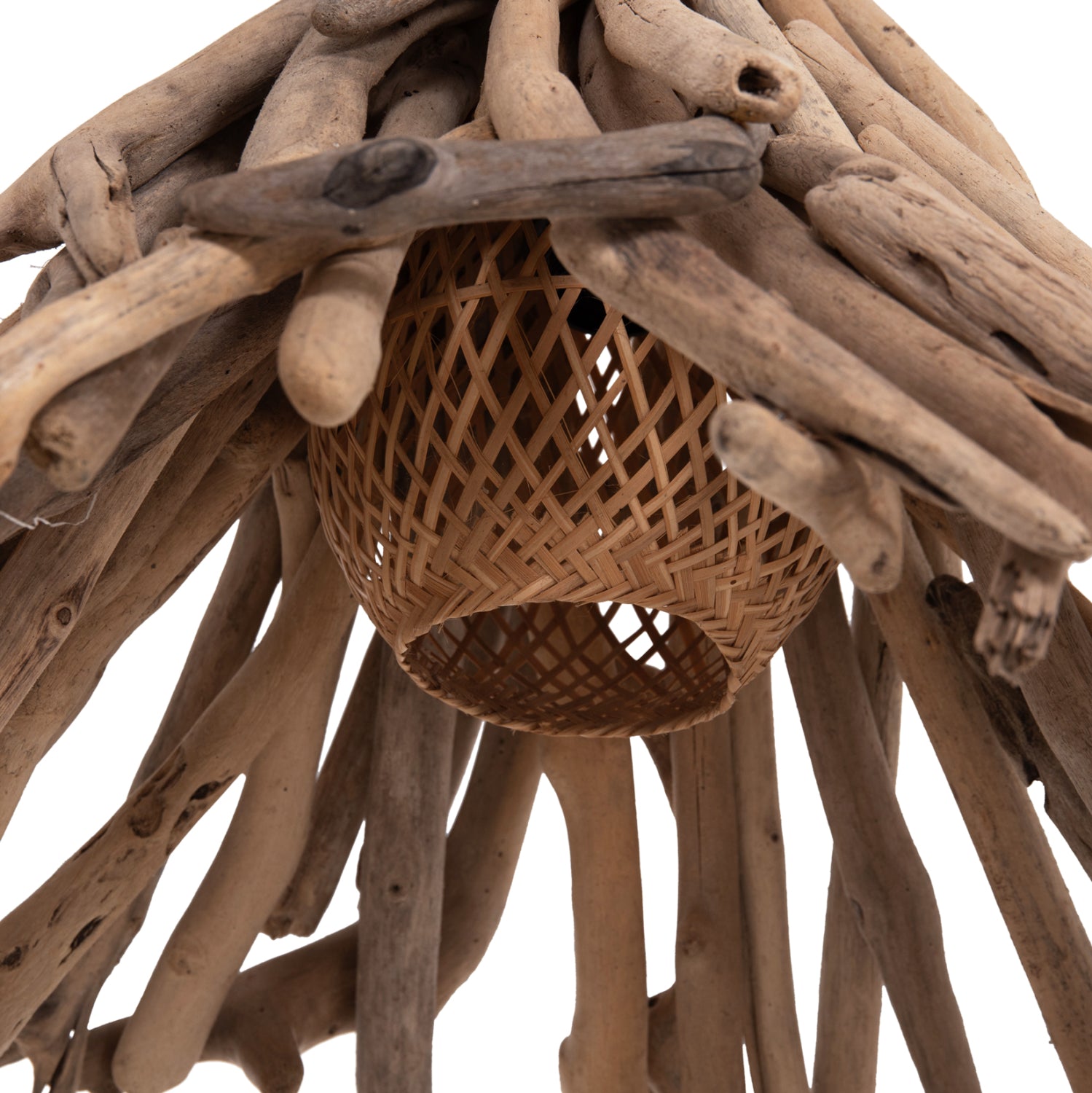 CEILING PENDANT LAMP TREIT HM4875 DRIFTWOOD IN NATURAL 48x54x52-73Hcm.[1xΕ27]