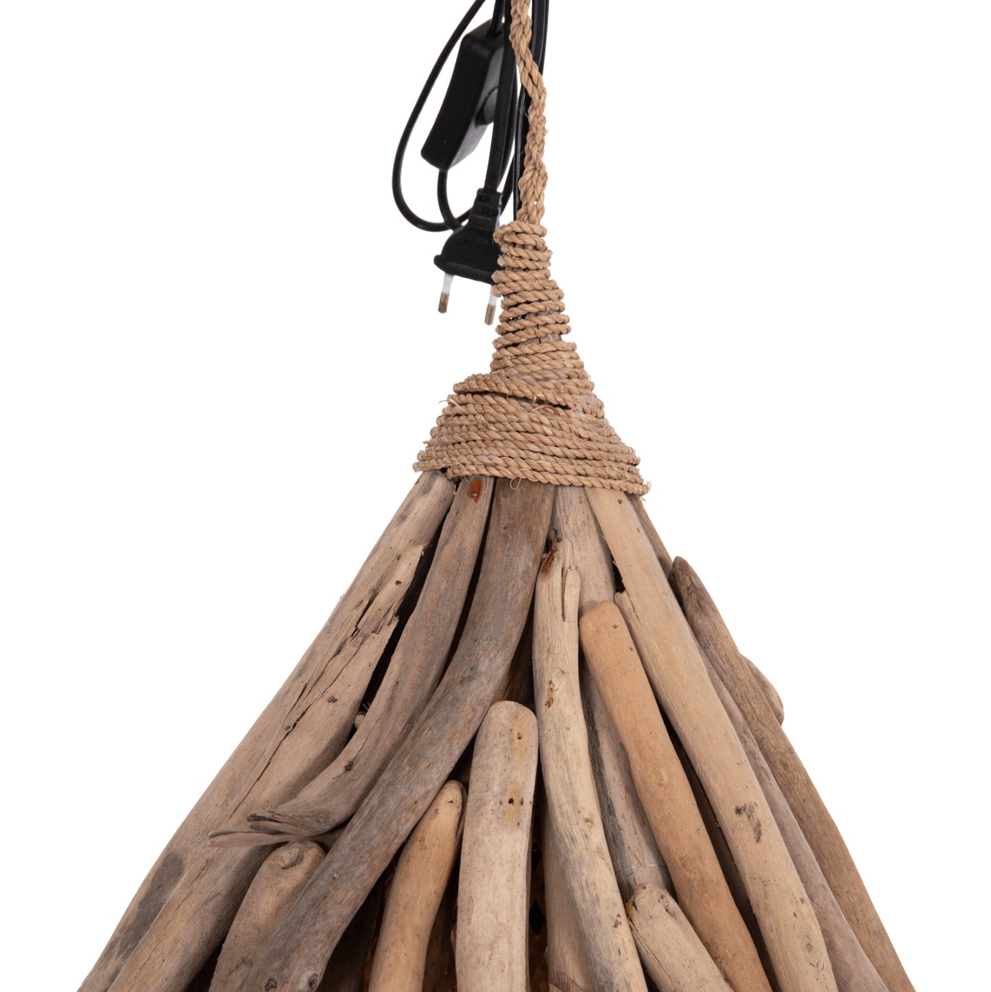 CEILING PENDANT LAMP TREIT HM4875 DRIFTWOOD IN NATURAL 48x54x52-73Hcm.[1xΕ27]