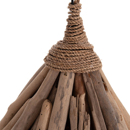 CEILING PENDANT LAMP TREIT HM4875 DRIFTWOOD IN NATURAL 48x54x52-73Hcm.[1xΕ27]