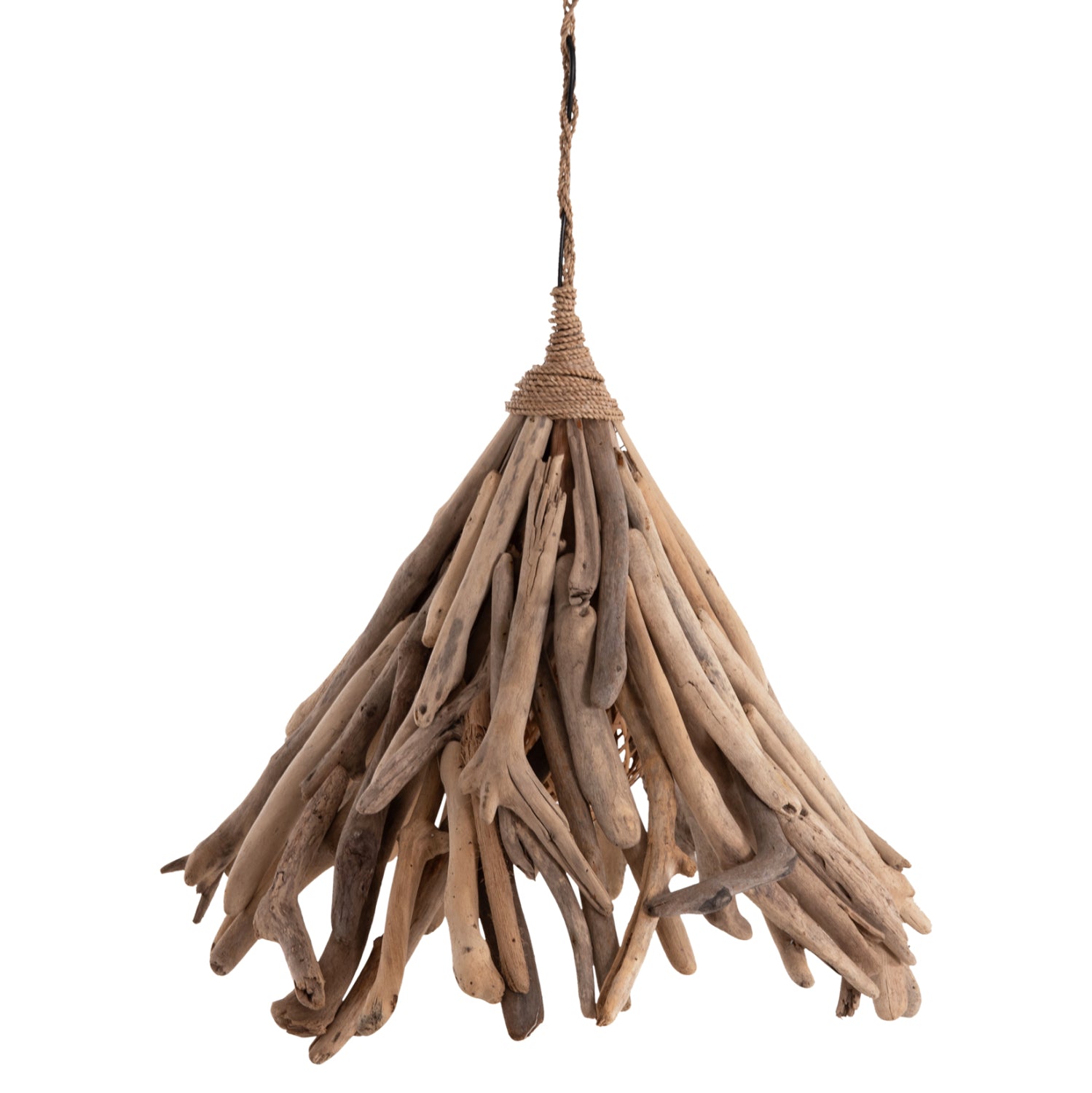 CEILING PENDANT LAMP TREIT HM4875 DRIFTWOOD IN NATURAL 48x54x52-73Hcm.[1xΕ27]