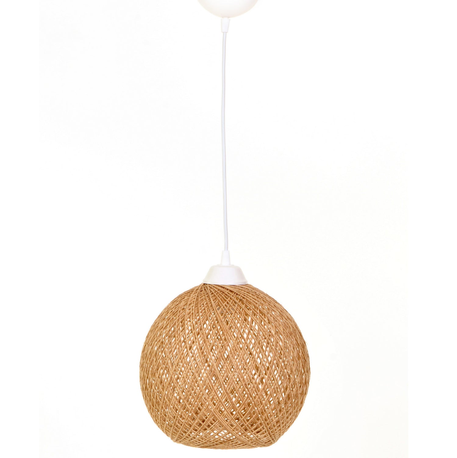 CEILING PENDANT LAMP INDOORS HM7352.02 BEIGE JUTE ROPE Φ22x55Hcm.