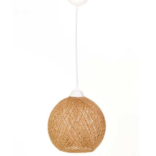 CEILING PENDANT LAMP INDOORS HM7352.02 BEIGE JUTE ROPE Φ22x55Hcm.