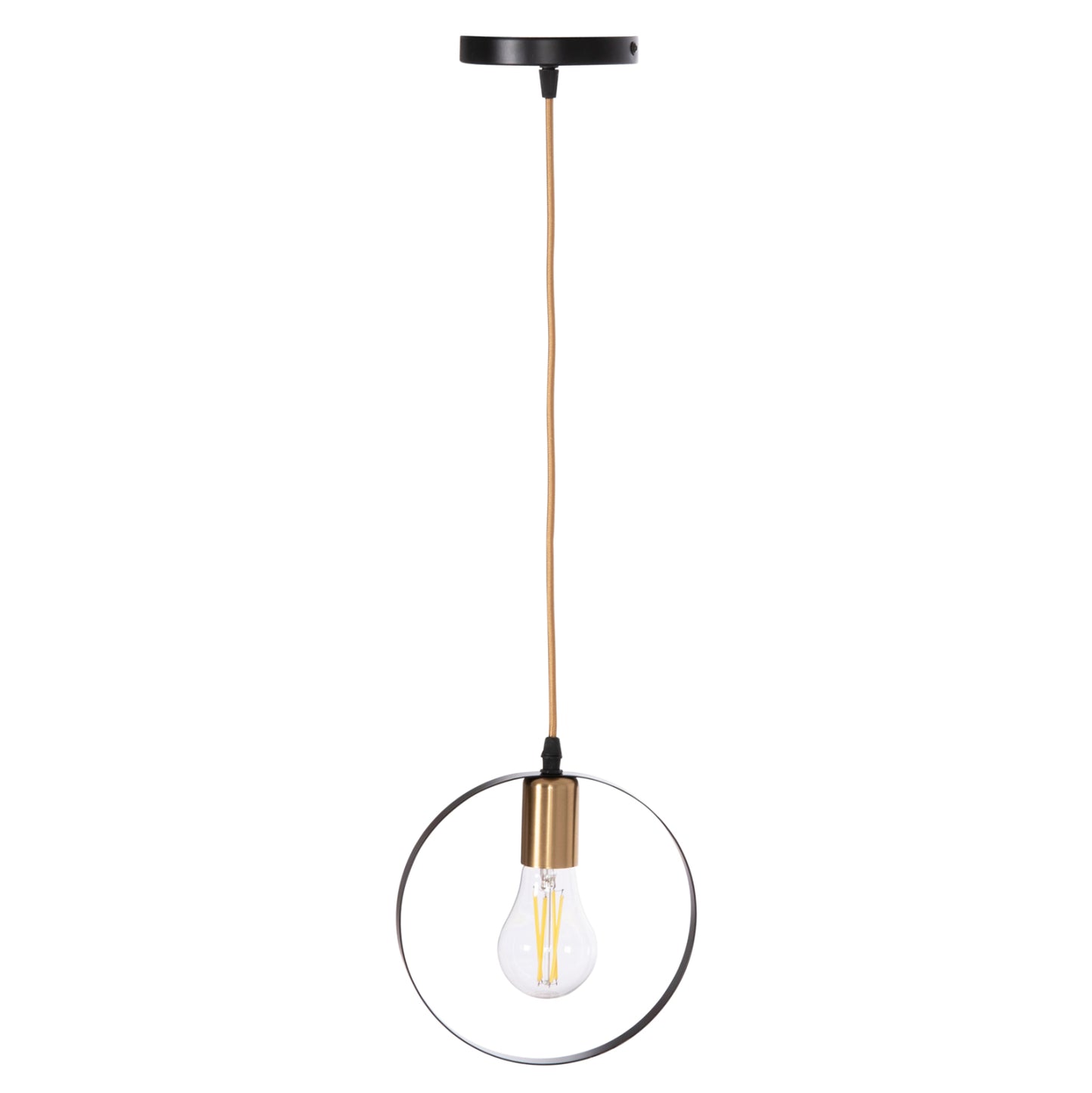 CEILING PENDANT LAMP KRENT HM7425.11 BLACK-GOLD 20x4x125Hcm.
