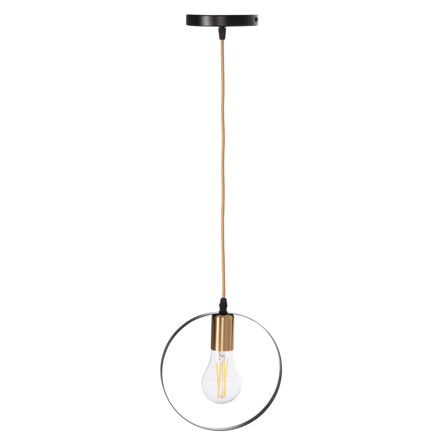 CEILING PENDANT LAMP KRENT HM7425.11 BLACK-GOLD 20x4x125Hcm.
