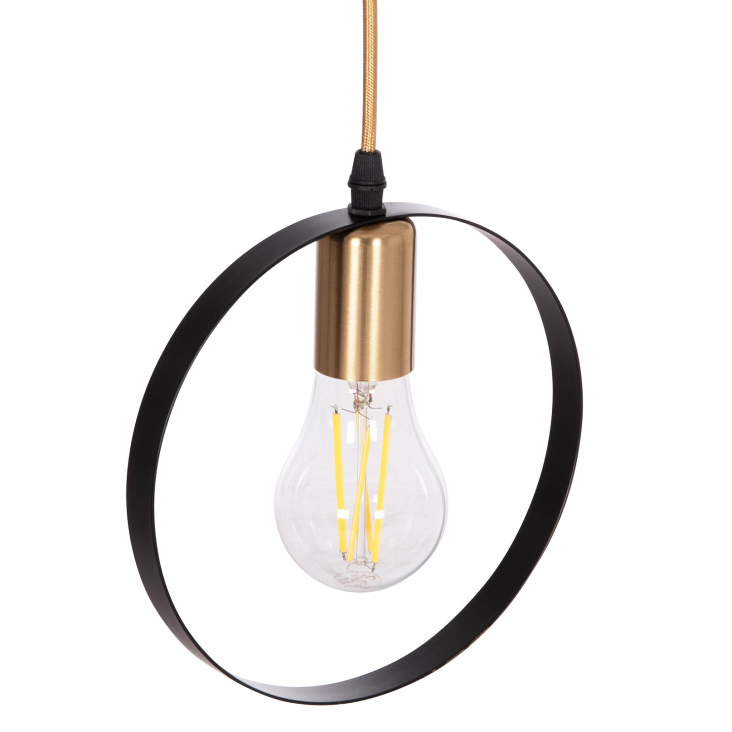 CEILING PENDANT LAMP KRENT HM7425.11 BLACK-GOLD 20x4x125Hcm.