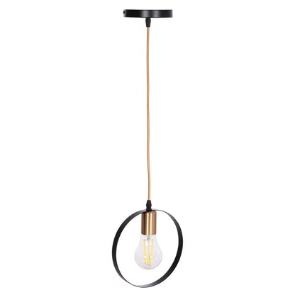 CEILING PENDANT LAMP KRENT HM7425.11 BLACK-GOLD 20x4x125Hcm.