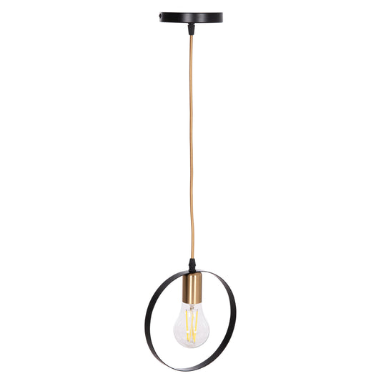 CEILING PENDANT LAMP KRENT HM7425.11 BLACK-GOLD 20x4x125Hcm.