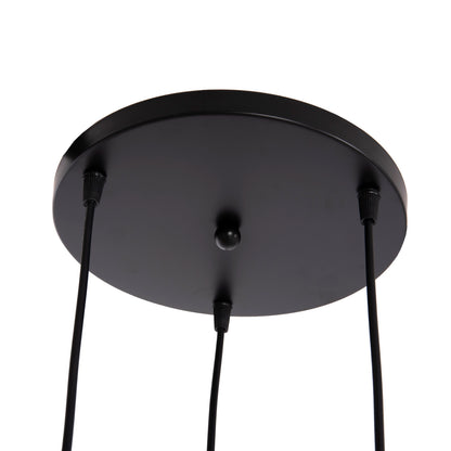 CEILING PENDANT LAMP BIUT HM7528.11 BLACK METAL-GOLD SOCKET Φ23x139Hcm.