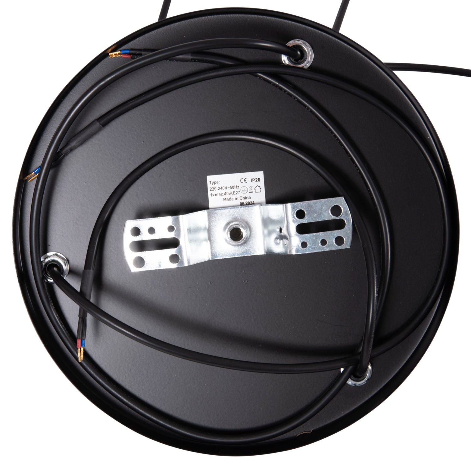 CEILING PENDANT LAMP BIUT HM7528.11 BLACK METAL-GOLD SOCKET Φ23x139Hcm.