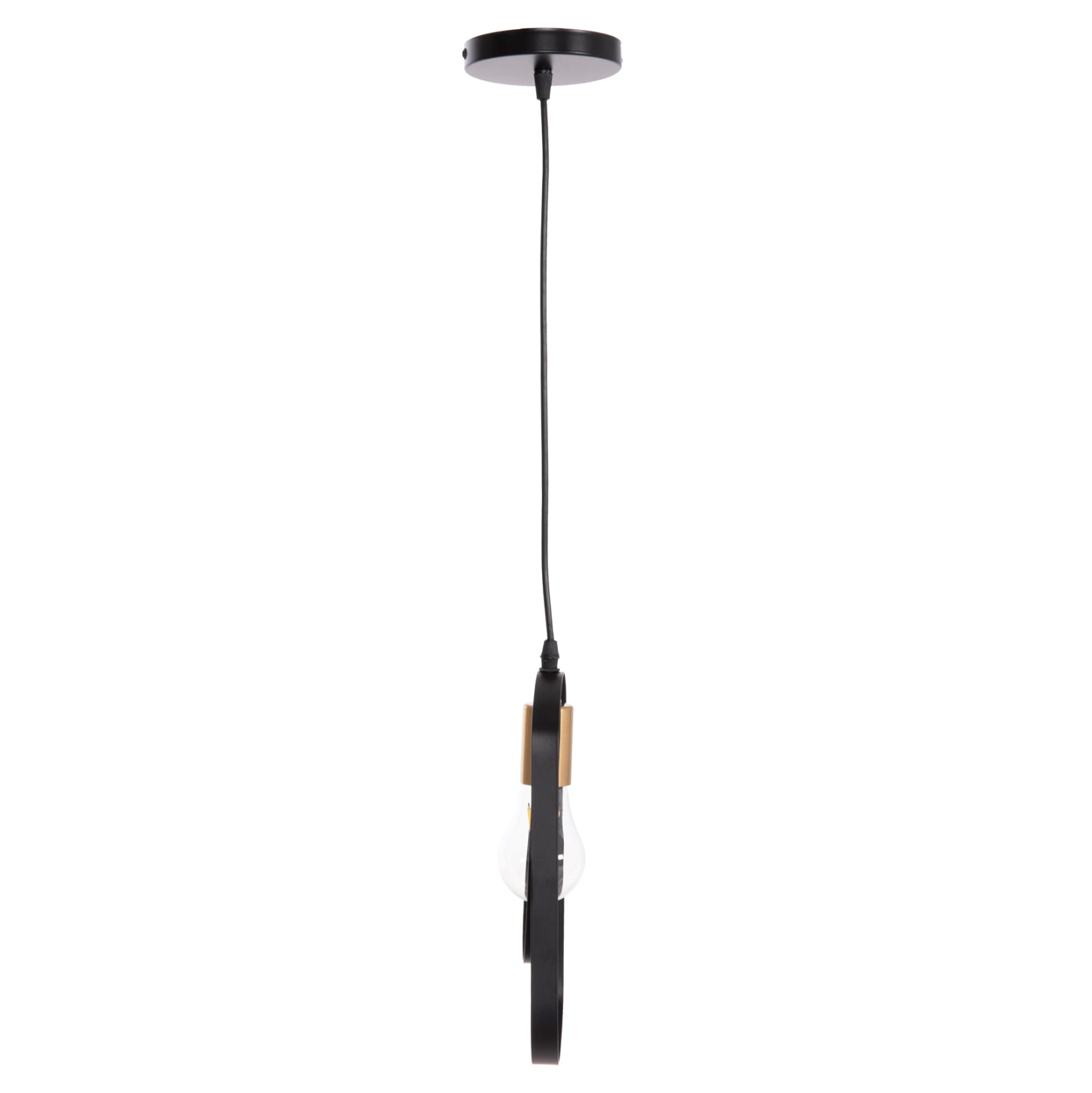 CEILING PENDANT LAMP BIUT HM7537.11 BLACK METAL-GOLD SOCKET 15.5x4x130Hcm.