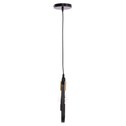 CEILING PENDANT LAMP BIUT HM7537.11 BLACK METAL-GOLD SOCKET 15.5x4x130Hcm.