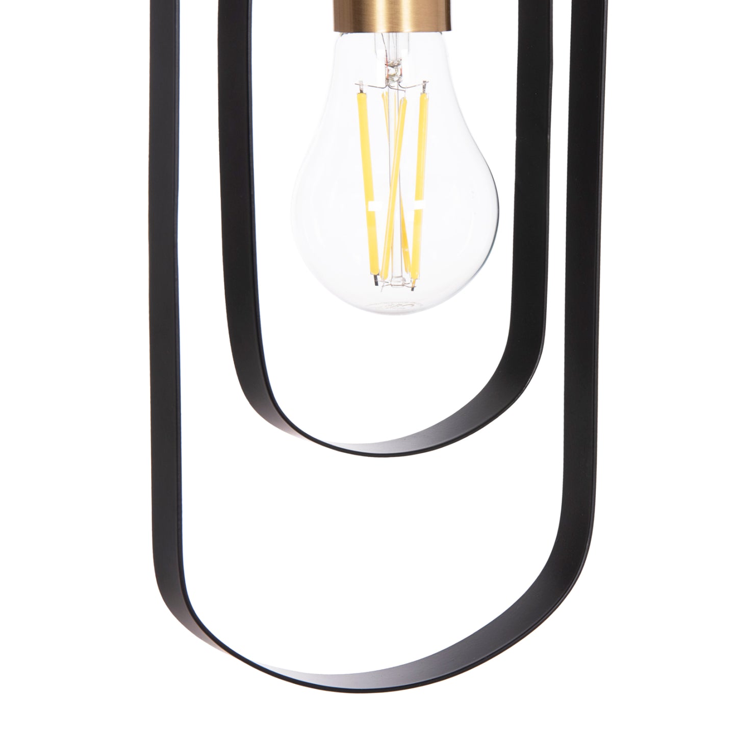 CEILING PENDANT LAMP BIUT HM7537.11 BLACK METAL-GOLD SOCKET 15.5x4x130Hcm.