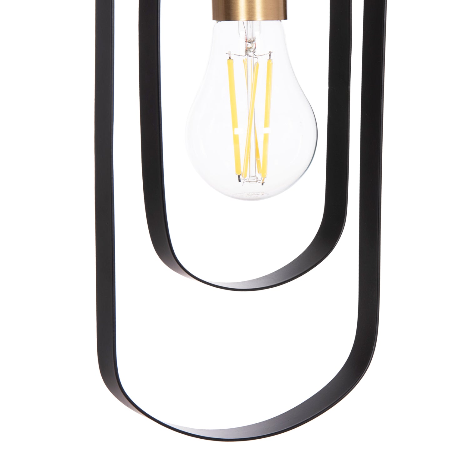 CEILING PENDANT LAMP BIUT HM7537.11 BLACK METAL-GOLD SOCKET 15.5x4x130Hcm.