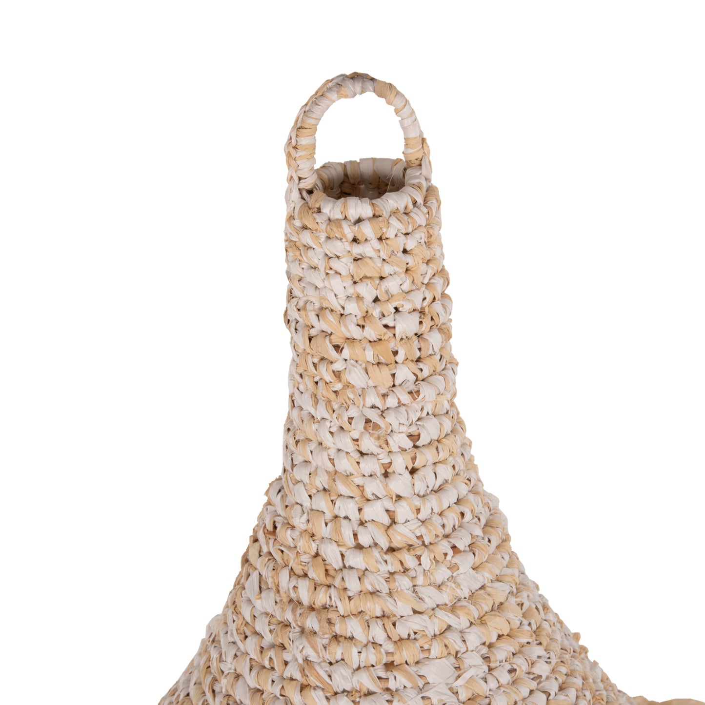 CEILING PENDANT LAMP HM7816 PALM LEAF FIBER FRINGES IN NATURAL COLOR Φ53x45Hcm