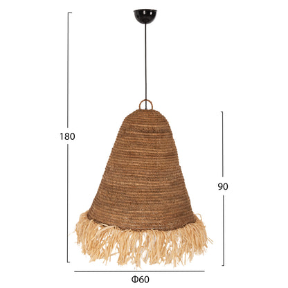 CEILING PENDANT LAMP HM7818 DRIED BANANA TREE FIBERS IN NATURAL COLOR Φ60x90-180Hcm.