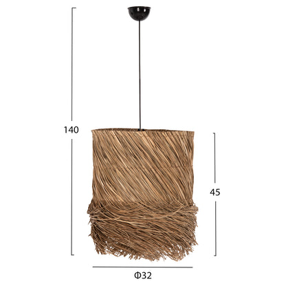 CEILING PENDANT LAMP HM7821 SEAGRASS IN NATURAL COLOR Φ32x45-140Hcm.
