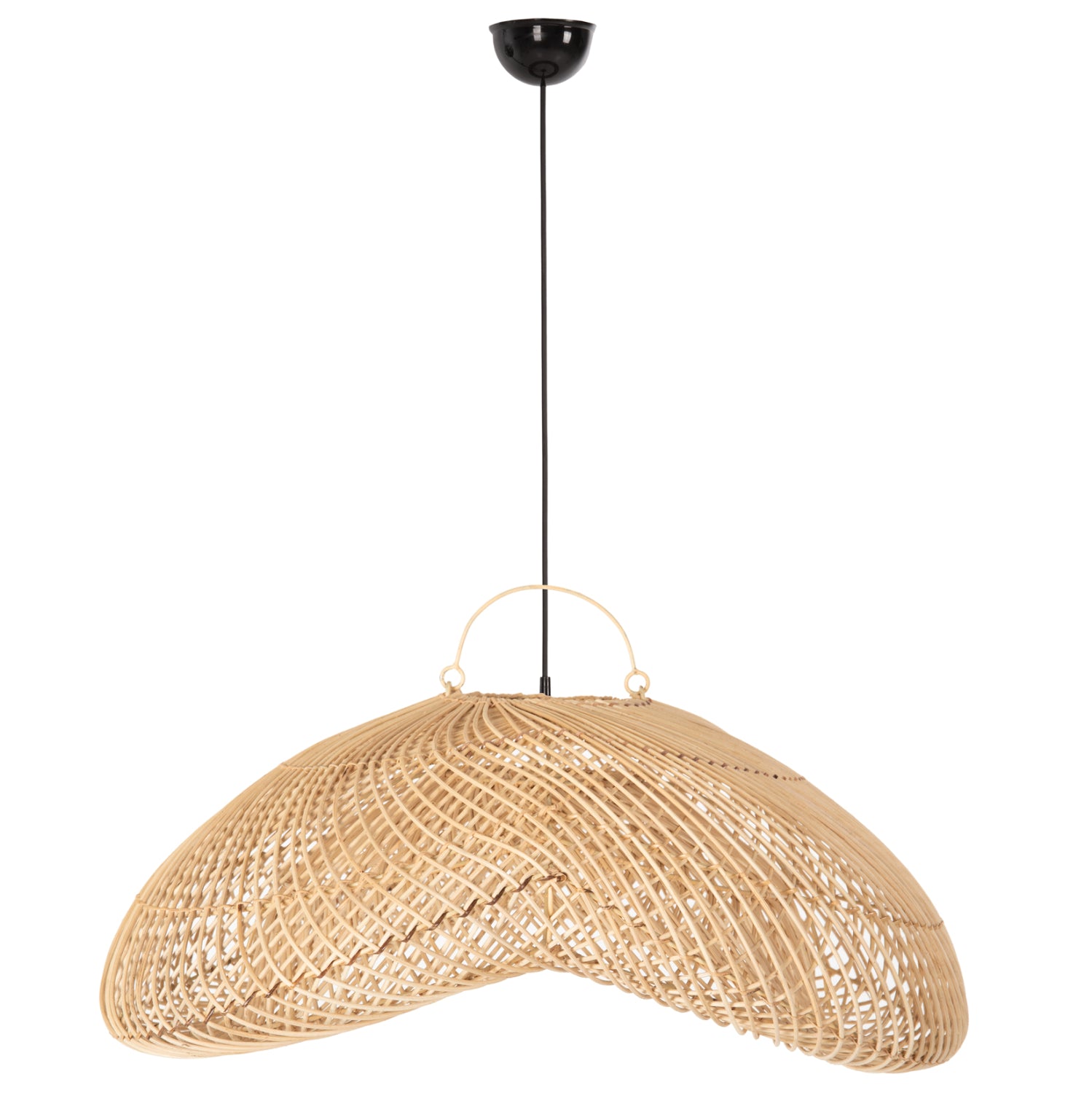 CEILING PENDANT LAMP PERK HM7861 RATTAN IN NATURAL COLOR 100x80x142Hcm.