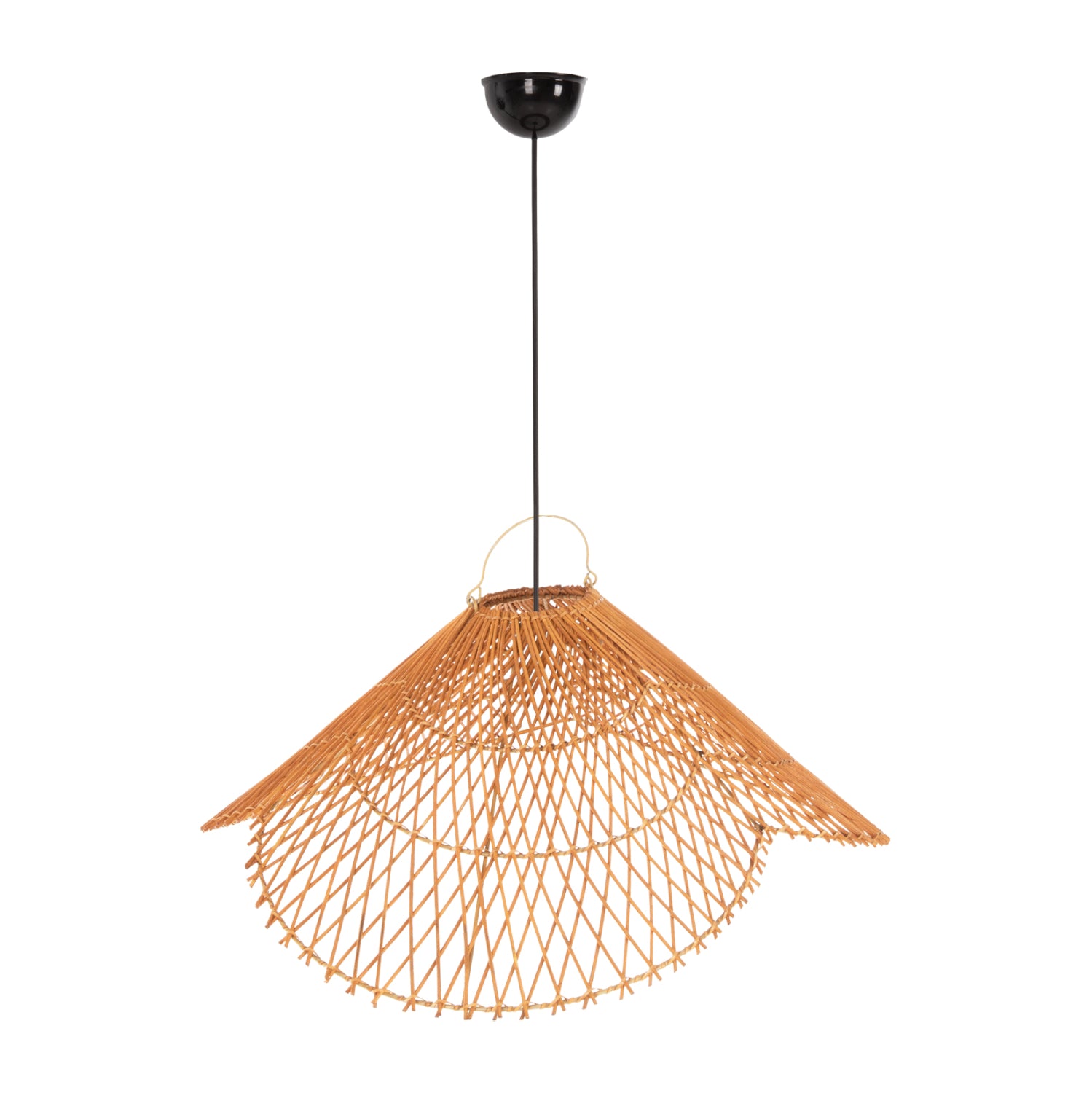 CEILING PENDANT LAMP HM7878.01 RATTAN IN SAND BEIGE COLOR Φ58,5x31Hcm.