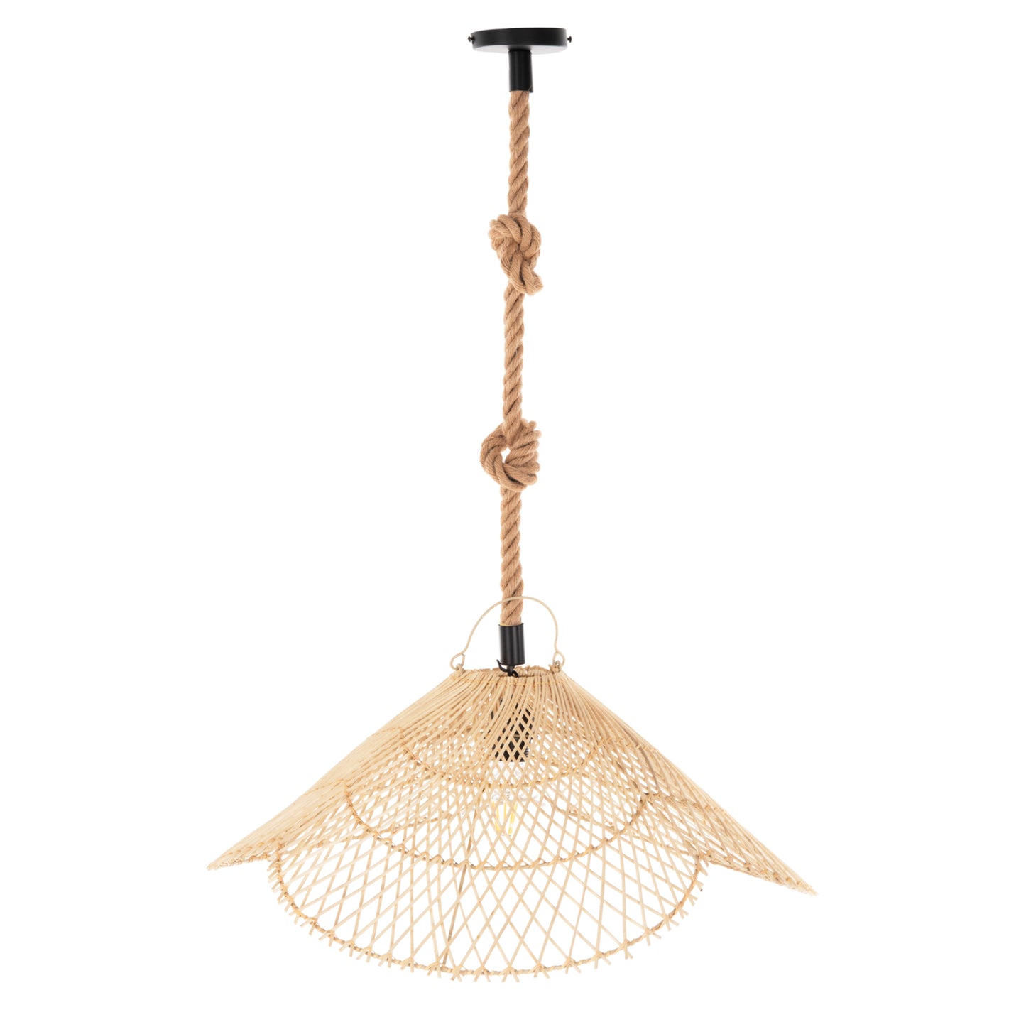 CEILING PENDANT LAMP HM7878.02 RATTAN IN NATURAL COLOR Φ58,5x31Hcm.