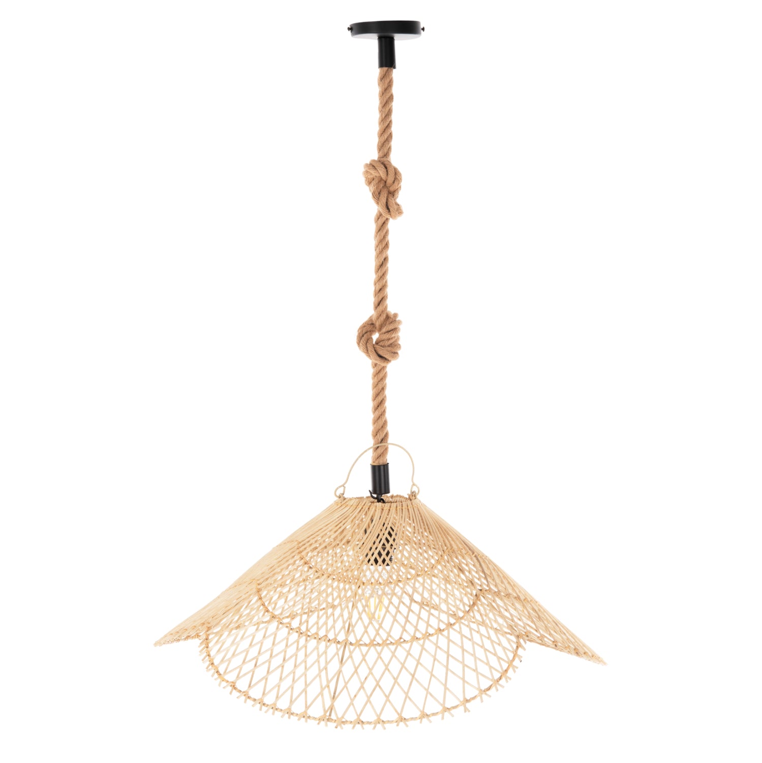 CEILING PENDANT LAMP HM7878.02 RATTAN IN NATURAL COLOR Φ58,5x31Hcm.