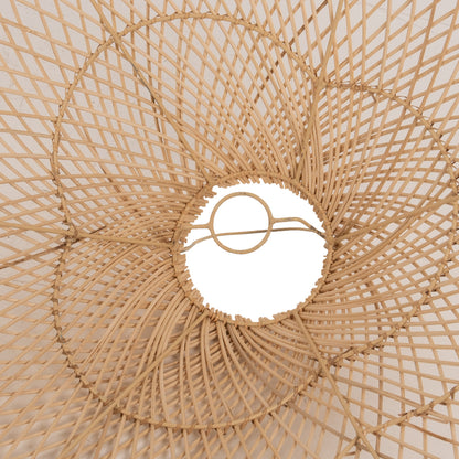 CEILING PENDANT LAMP HM7879.02 RATTAN IN NATURAL COLOR Φ80x31x126Hcm.
