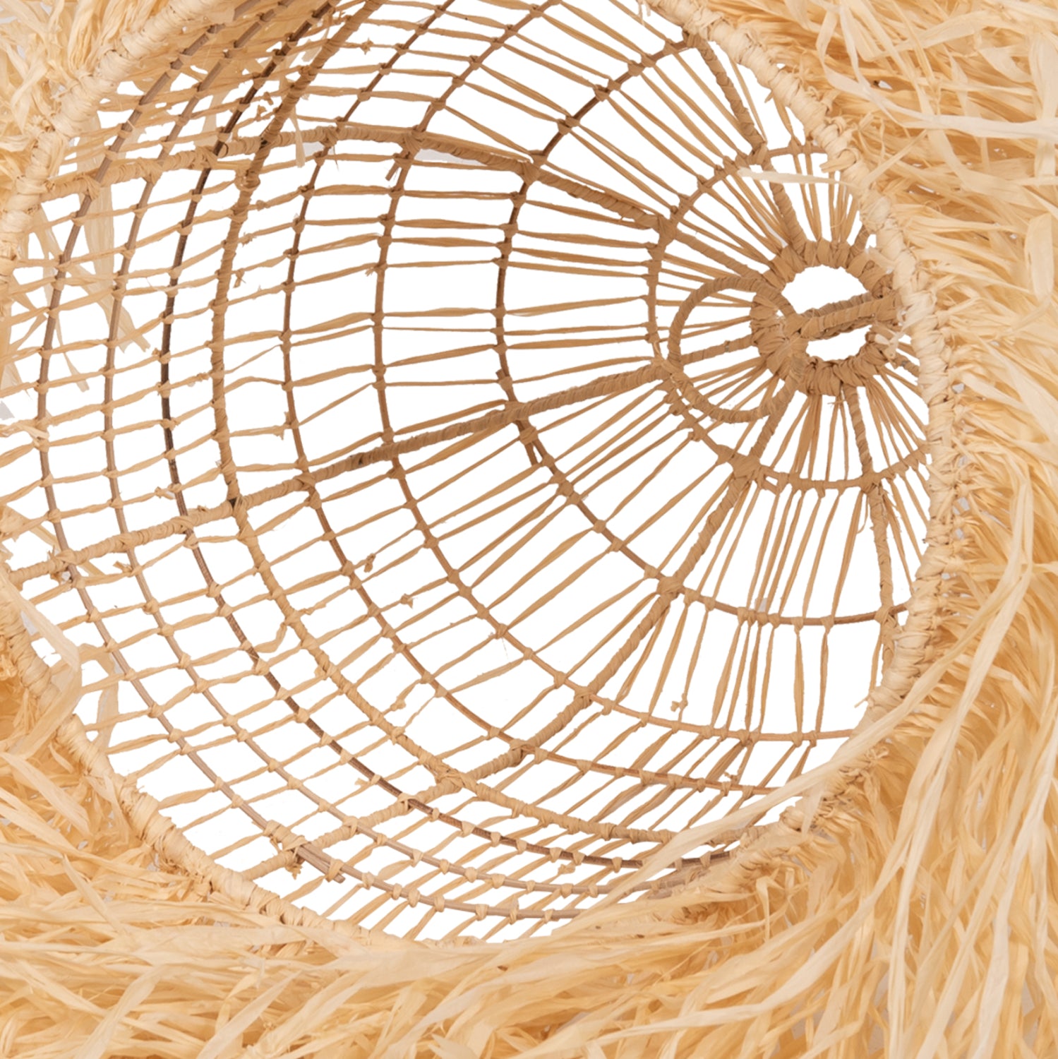 CEILING PENDANT LAMP ΗΜ7889 PALM LEAF FIBERS IN NATURAL COLOR Φ40x55Hcm.
