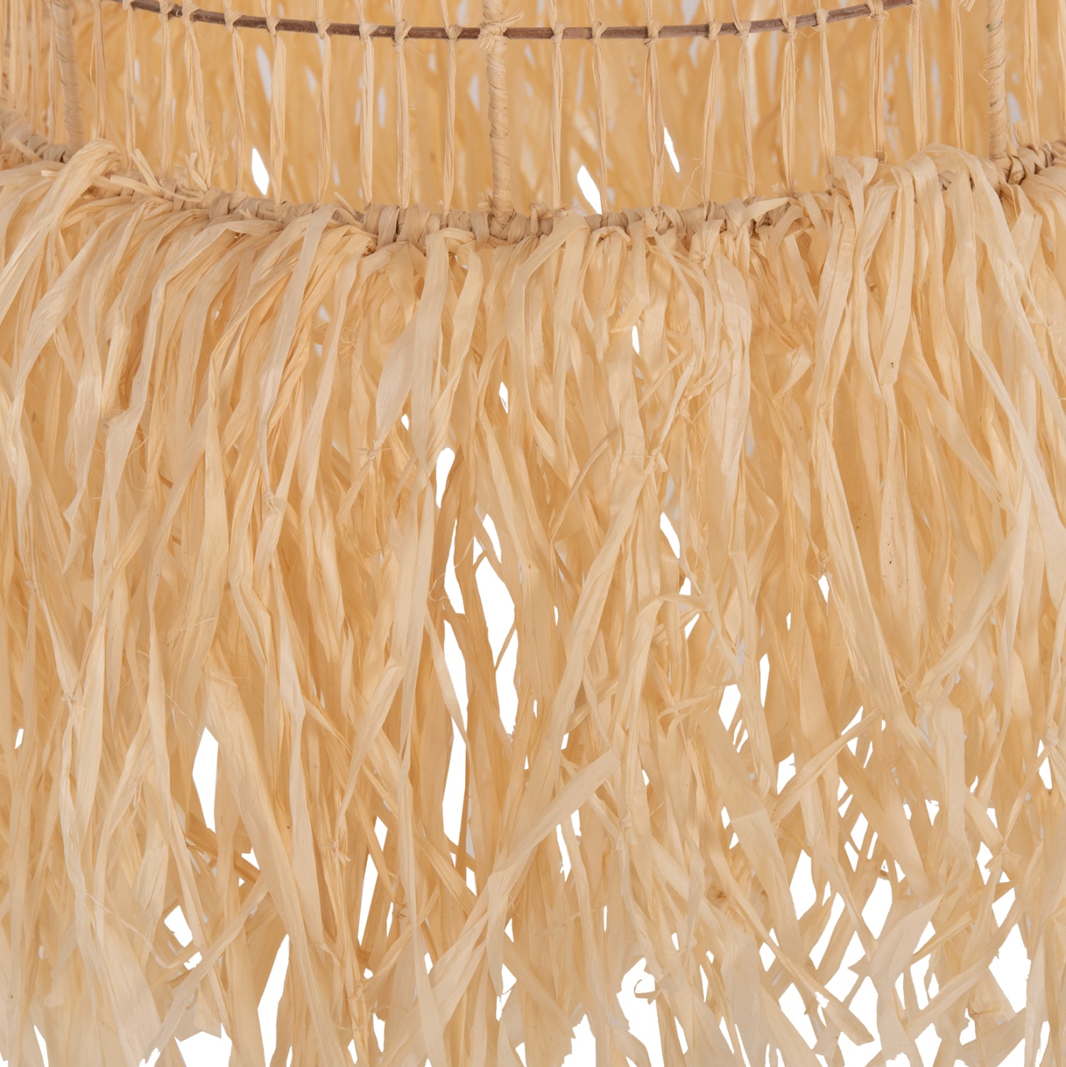 CEILING PENDANT LAMP ΗΜ7889 PALM LEAF FIBERS IN NATURAL COLOR Φ40x55Hcm.