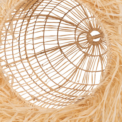 CEILING PENDANT LAMP HM7891 PALM LEAF FIBERS IN NATURAL COLOR Φ30x163Hcm.