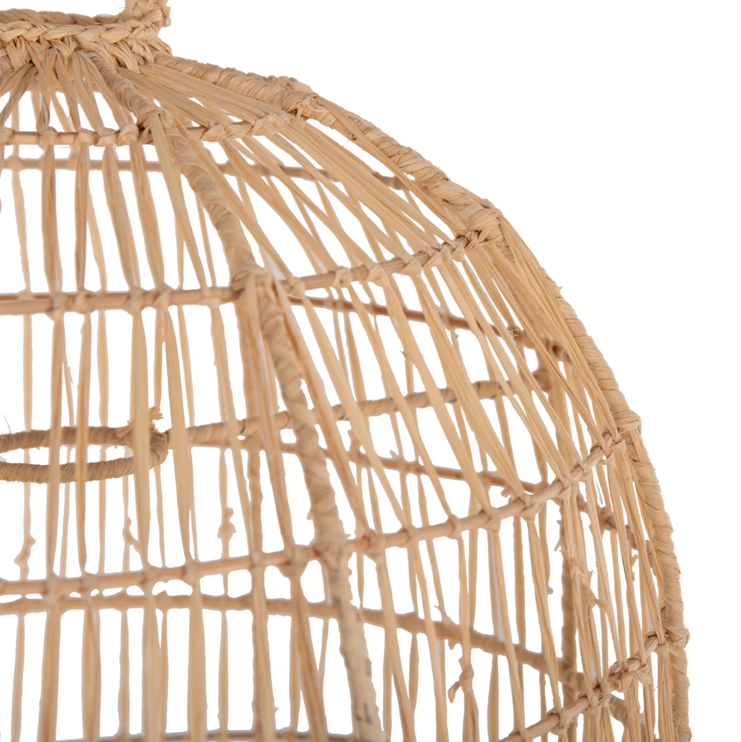CEILING PENDANT LAMP HM7891 PALM LEAF FIBERS IN NATURAL COLOR Φ30x163Hcm.