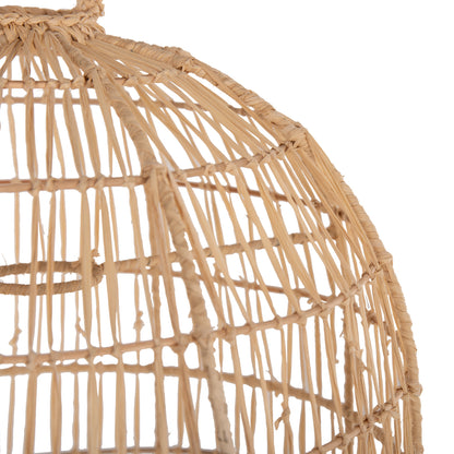 CEILING PENDANT LAMP HM7891 PALM LEAF FIBERS IN NATURAL COLOR Φ30x163Hcm.