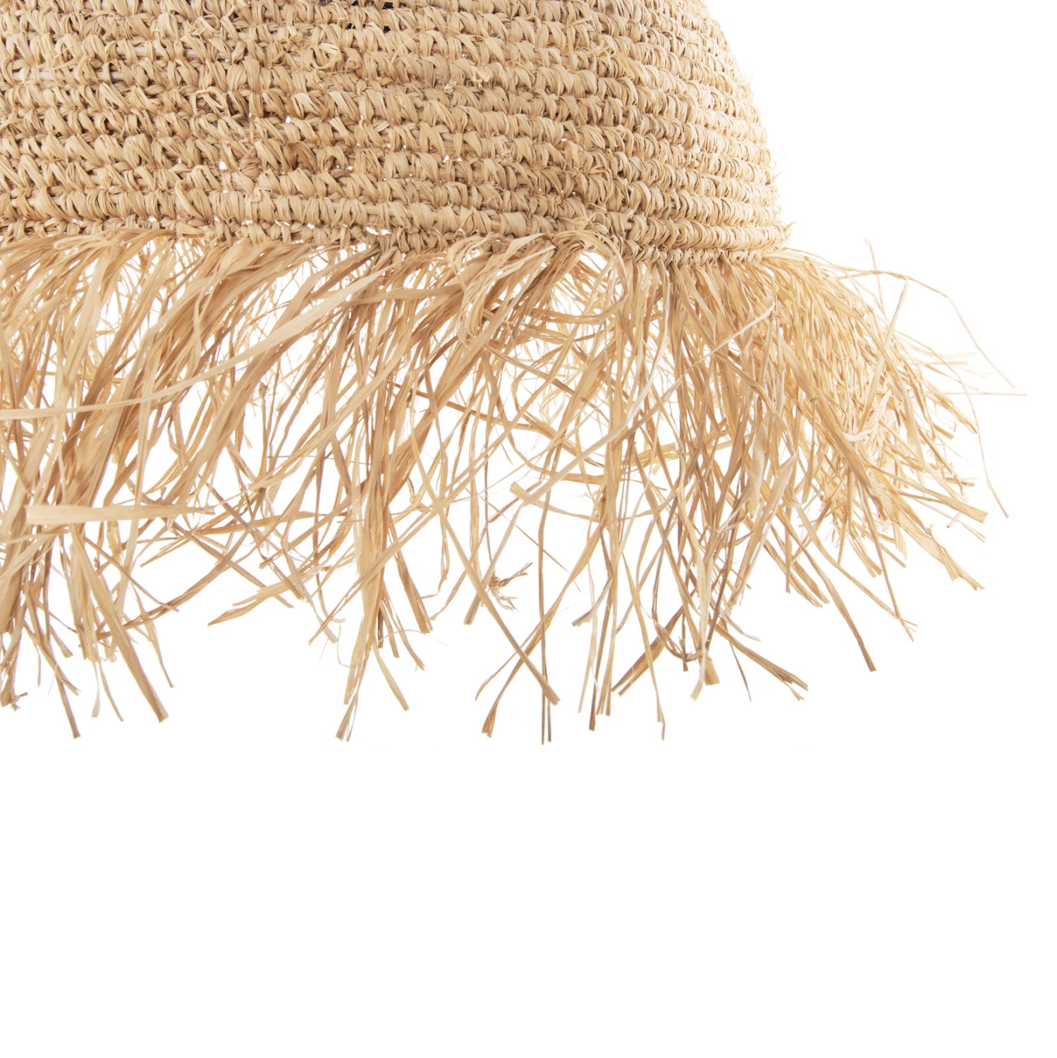 CEILING PENDANT LAMP WITH FRINGES HM7855 DRIED PALM FIBERS Φ41,5x48Hcm.