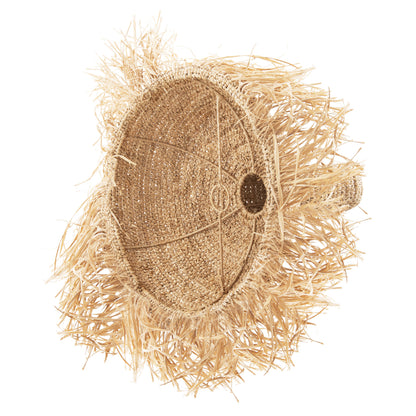 CEILING PENDANT LAMP WITH FRINGES HM7855 DRIED PALM FIBERS Φ41,5x48Hcm.