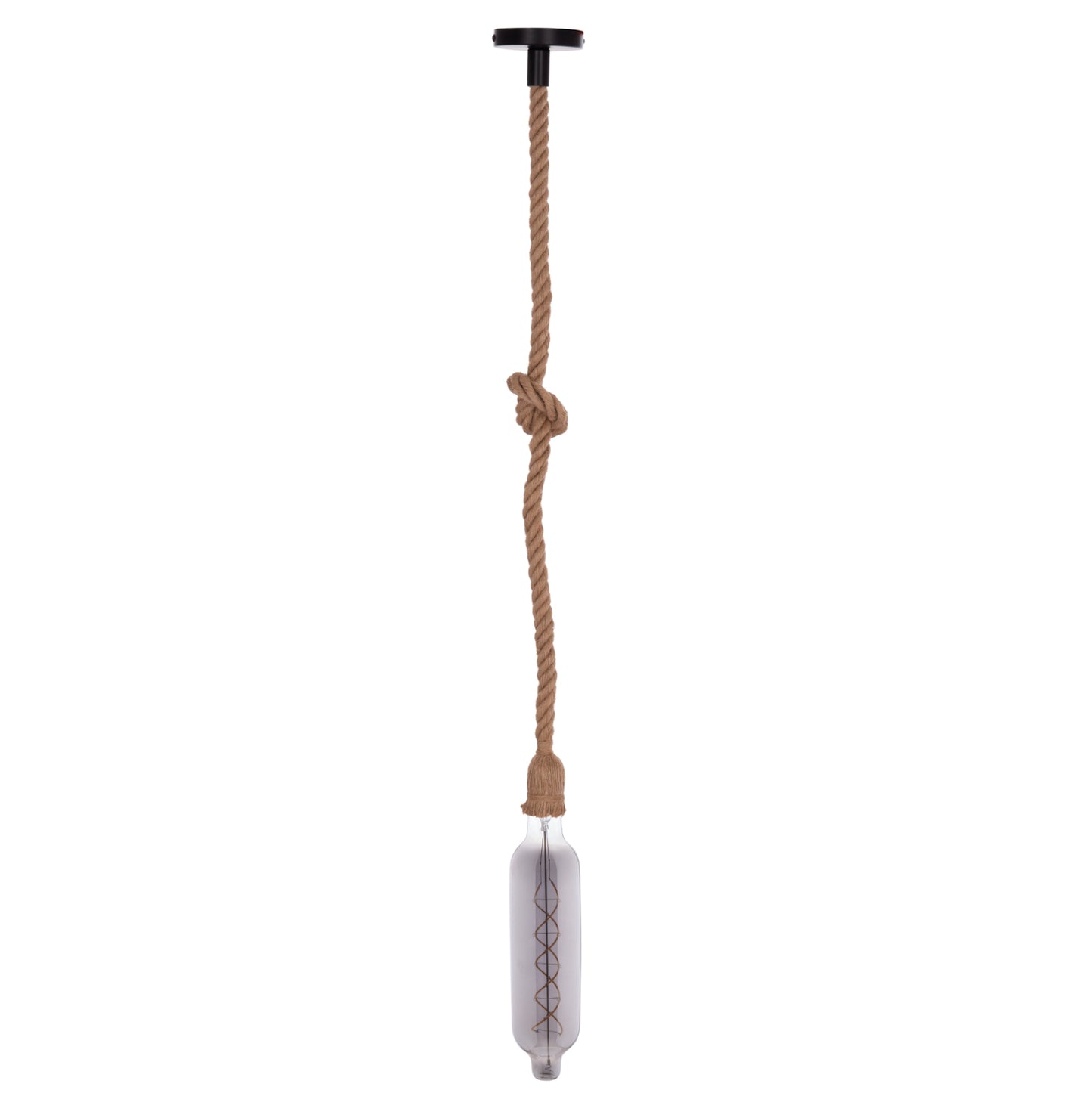 CEILING PENDANT LAMP WITH LIGHT BULB HM11931.02--ROPE 1M LONG AND 2cm THICK-E27 SOCKET