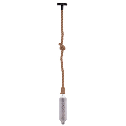 CEILING PENDANT LAMP WITH LIGHT BULB HM11931.02--ROPE 1M LONG AND 2cm THICK-E27 SOCKET