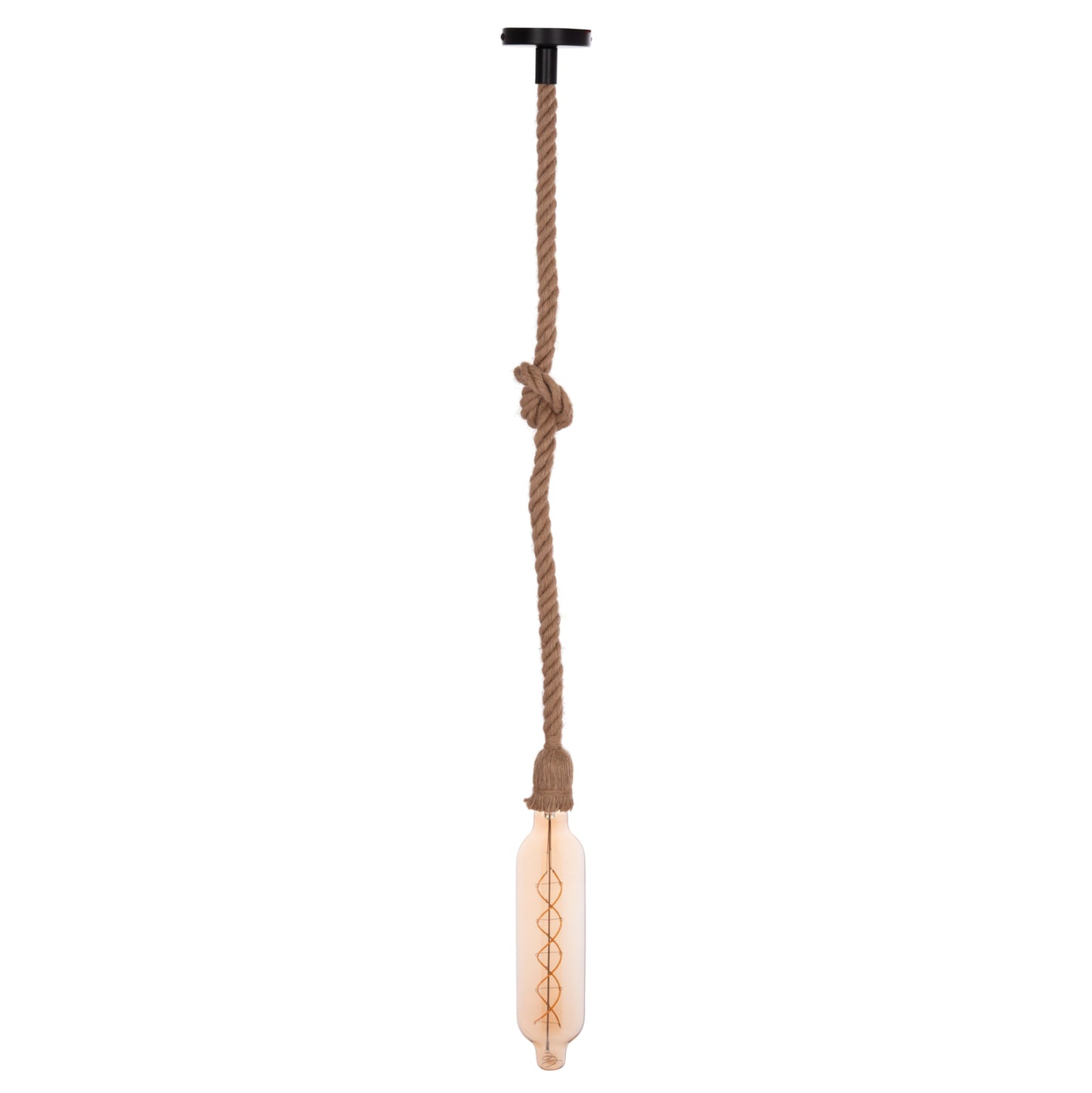 CEILING PENDANT LAMP WITH LIGHT BULB HM11931.01--ROPE 1M LONG AND 2cm THICK-E27 SOCKET