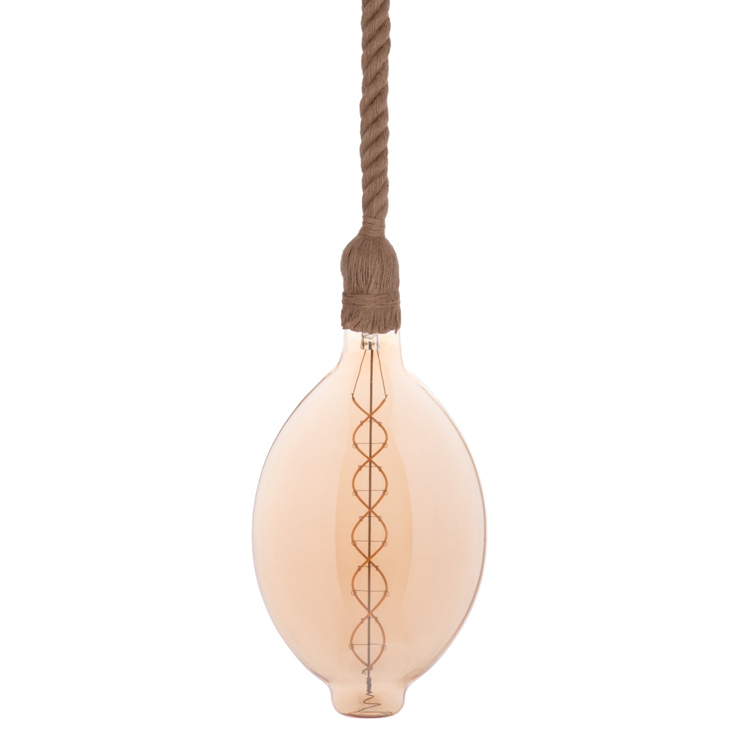 CEILING PENDANT LAMP WITH LIGHT BULB HM11927.01--ROPE 1M LONG AND 2cm THICK-E27 SOCKET