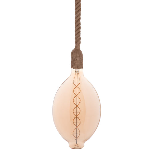 CEILING PENDANT LAMP WITH LIGHT BULB HM11927.01--ROPE 1M LONG AND 2cm THICK-E27 SOCKET