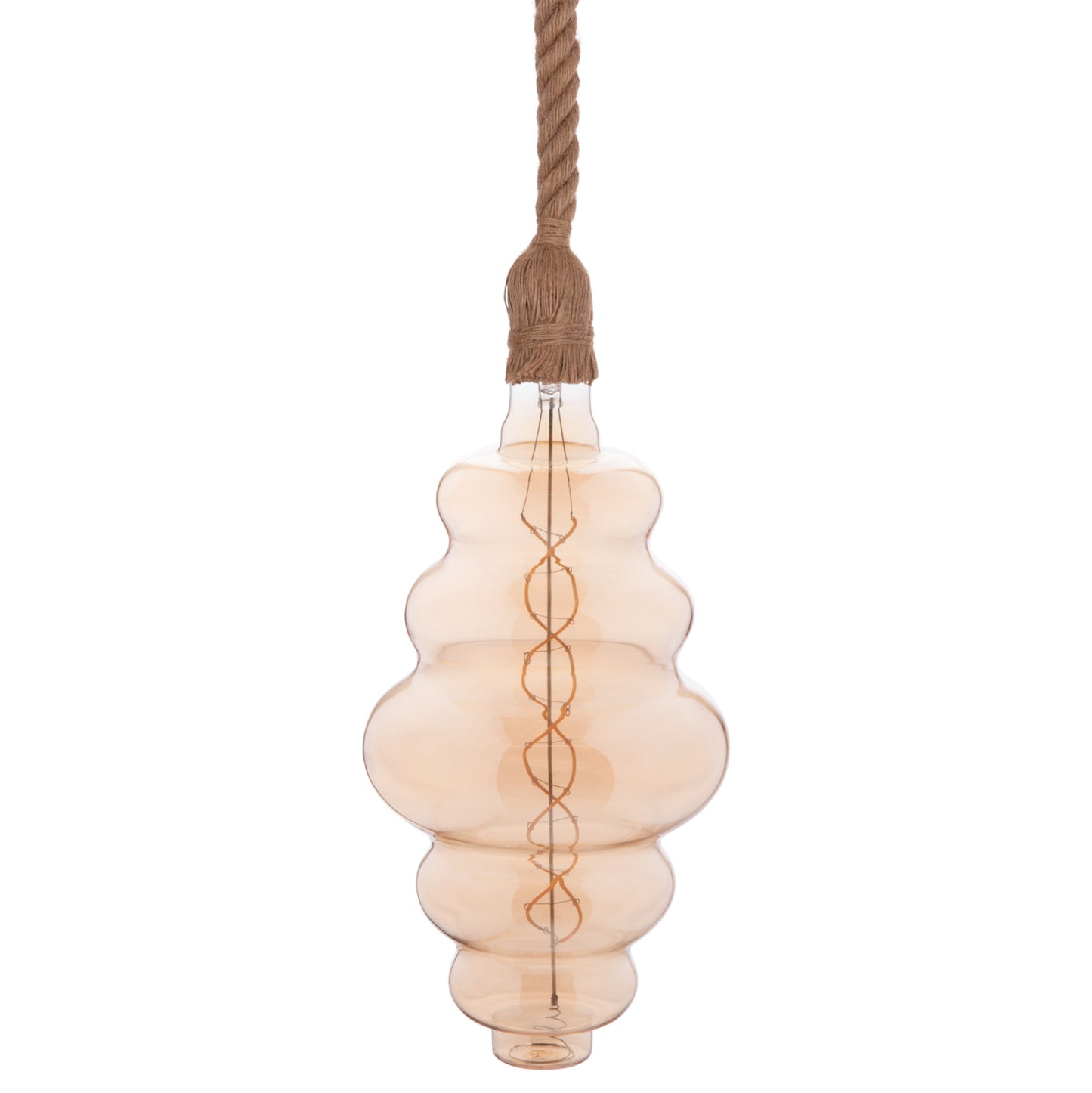 CEILING PENDANT LAMP WITH LIGHT BULB HM11932.01--ROPE 1M LONG AND 2cm THICK-E27 SOCKET