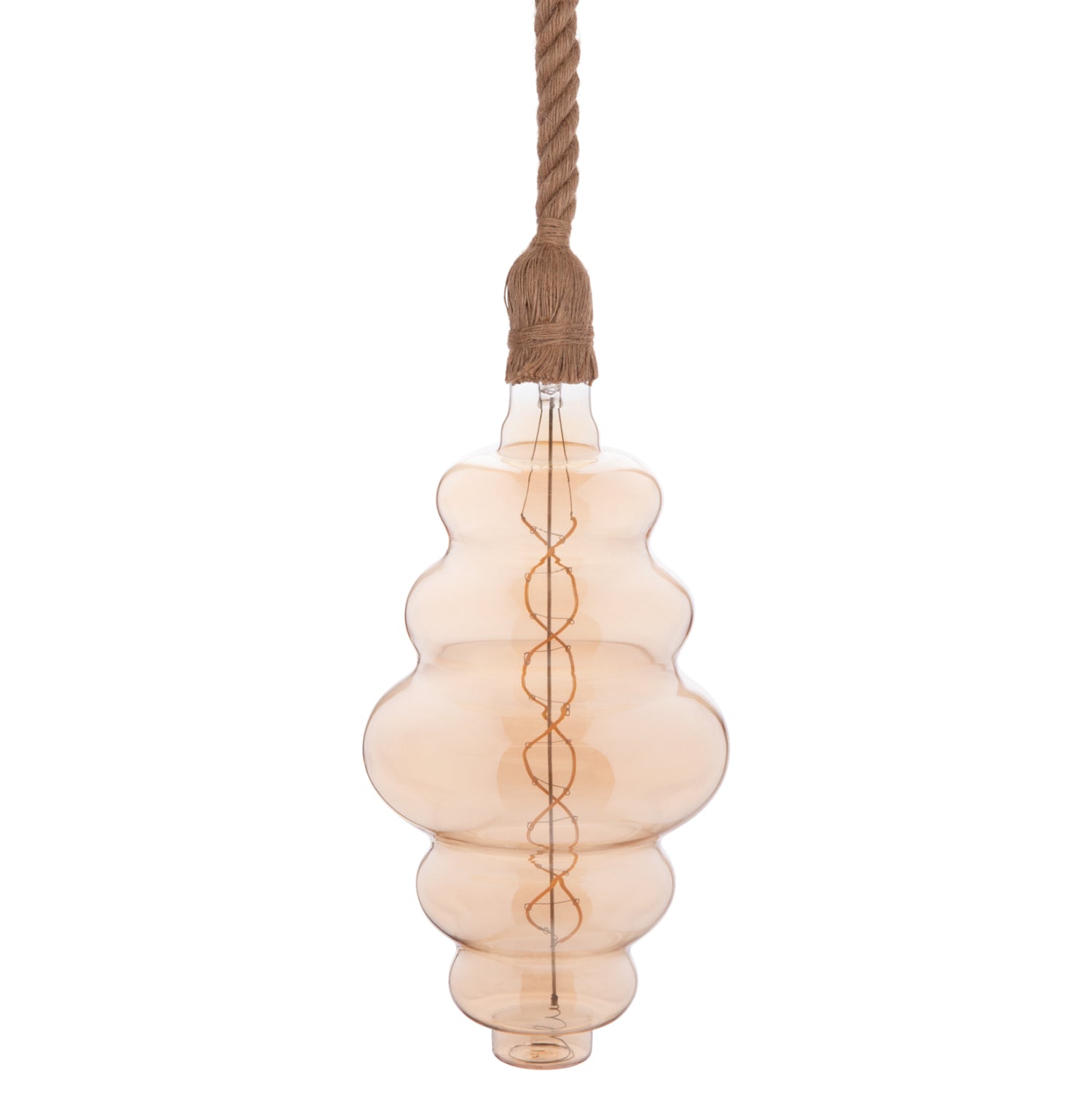 CEILING PENDANT LAMP WITH LIGHT BULB HM11932.01--ROPE 1M LONG AND 2cm THICK-E27 SOCKET
