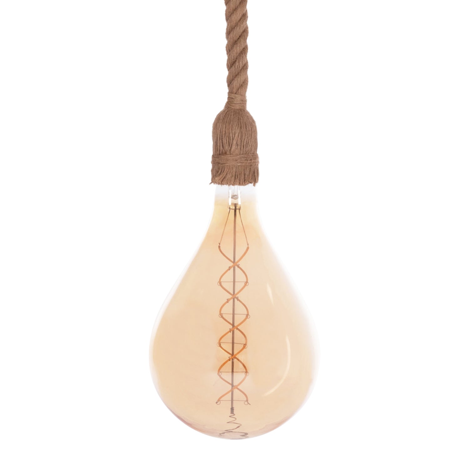 CEILING PENDANT LAMP WITH LIGHT BULB HM11928.01--ROPE 1M LONG AND 2cm THICK-E27 SOCKET