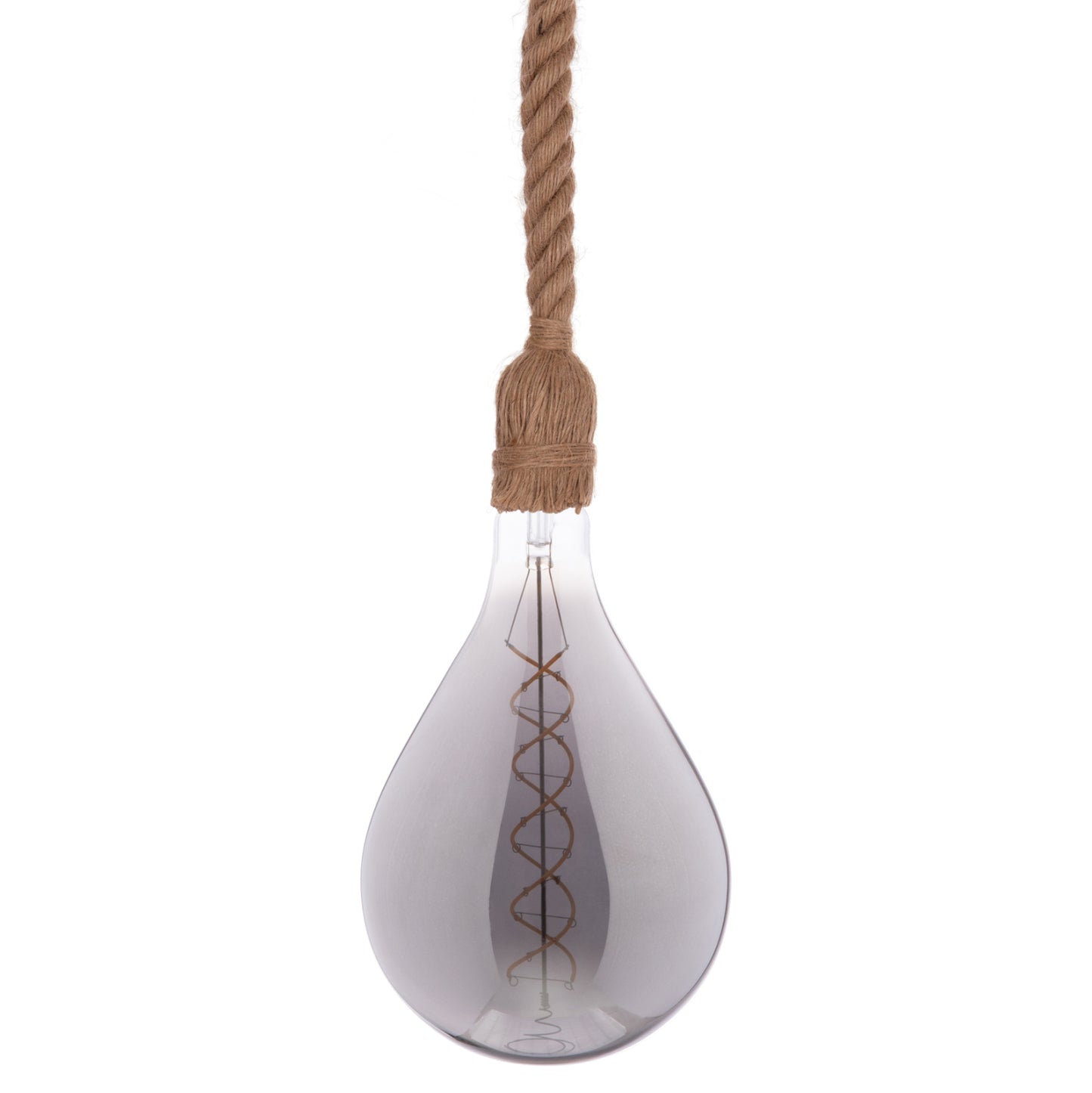 CEILING PENDANT LAMP WITH LIGHT BULB ΗΜ11928.02--ROPE 1M LONG AND 2cm THICK-E27 SOCKET