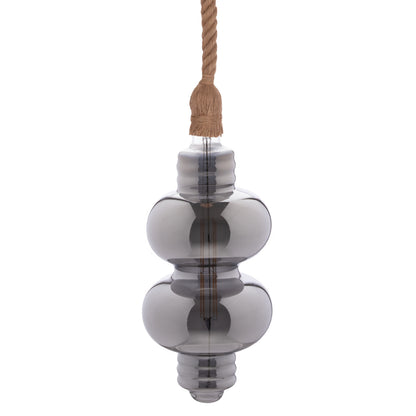 CEILING PENDANT LAMP WITH LIGHT BULB HM11929.02--ROPE 1M LONG AND 2cm THICK-E27 SOCKET